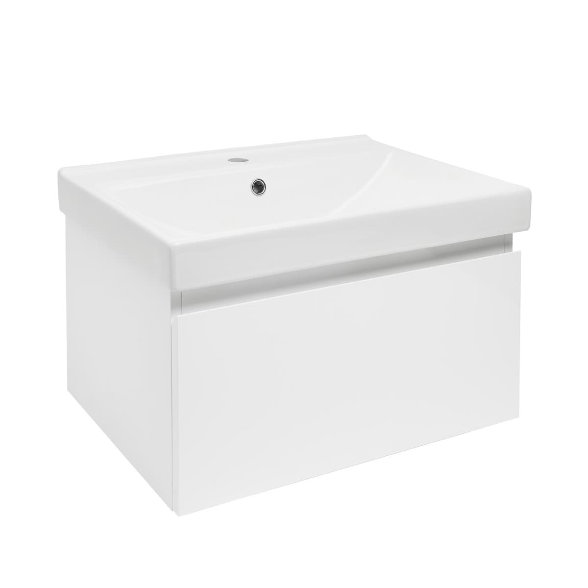 Kúpeľňová skrinka s umývadlom SAT B-Way 59x30x45 cm biely lesk BWAY60WU1