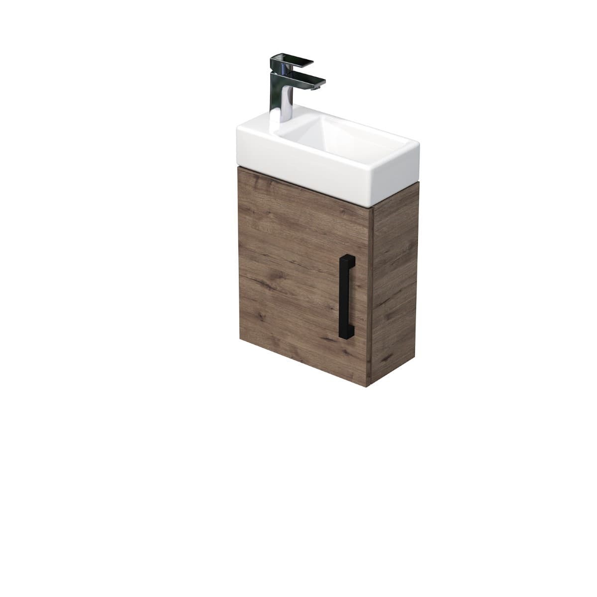 Kúpeľňová skrinka s umývadlom SAT Cube Way 40x47,5x20 cm dub Wellington mat CUBE320401DCDW