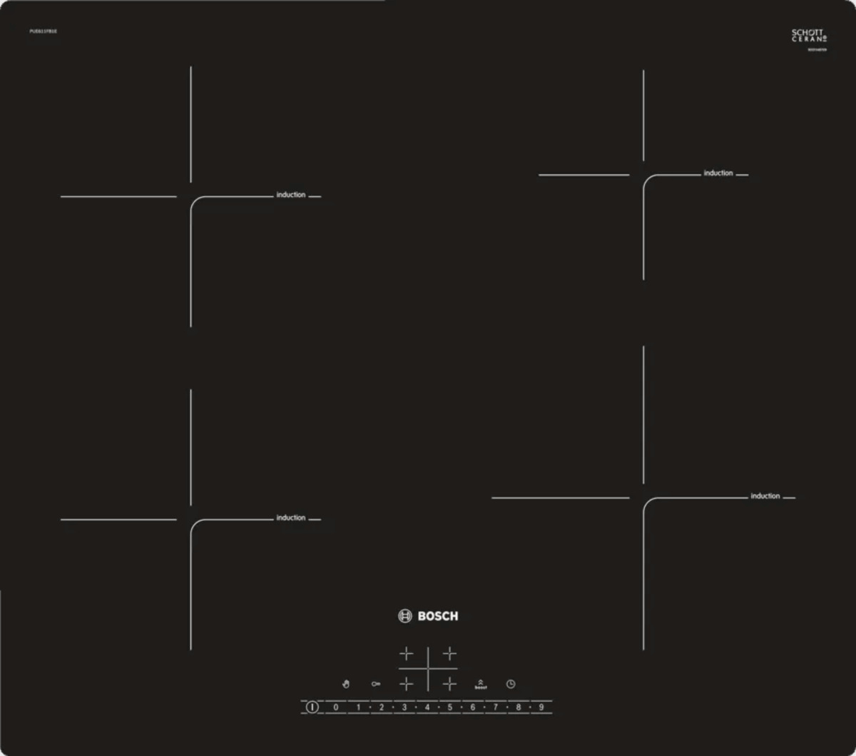 Bosch Serie 6 indukčná varná doska 60 cm čierna PUE611FB1E