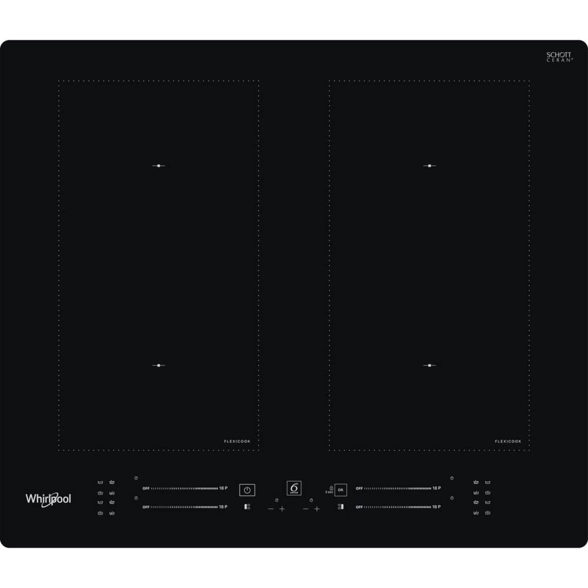 Whirlpool indukčná sklokeramická varná doska WLS1360NE